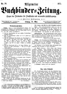 Allgemeine Buchbinderzeitung Freitag 21. Mai 1875