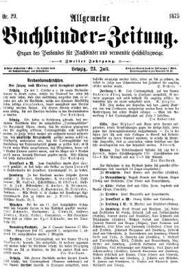 Allgemeine Buchbinderzeitung Freitag 23. Juli 1875