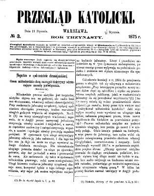 Przegląd Katolicki Donnerstag 21. Januar 1875