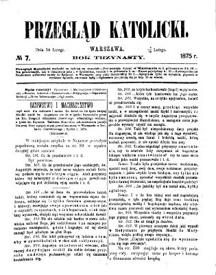 Przegląd Katolicki Donnerstag 18. Februar 1875