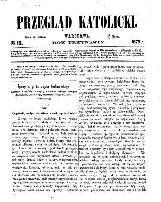 Przegląd Katolicki Donnerstag 25. März 1875