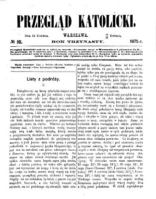 Przegląd Katolicki Donnerstag 22. April 1875