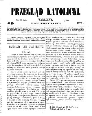 Przegląd Katolicki Donnerstag 13. Mai 1875