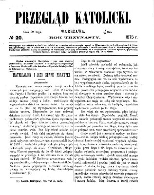 Przegląd Katolicki Donnerstag 20. Mai 1875