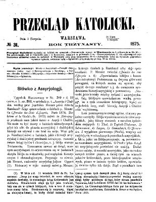 Przegląd Katolicki Donnerstag 5. August 1875