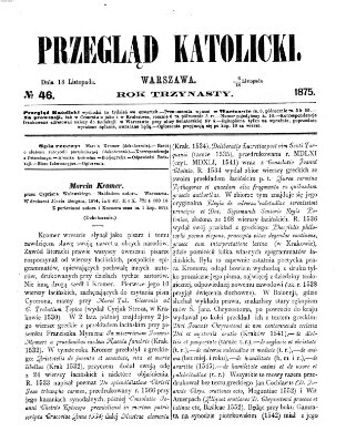 Przegląd Katolicki Donnerstag 18. November 1875