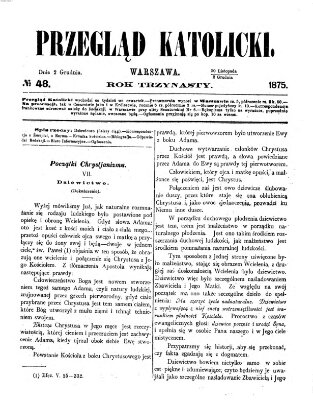 Przegląd Katolicki Donnerstag 2. Dezember 1875