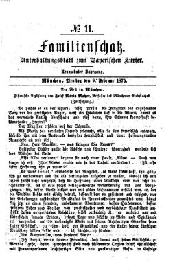 Familienschatz (Bayerischer Kurier) Dienstag 9. Februar 1875