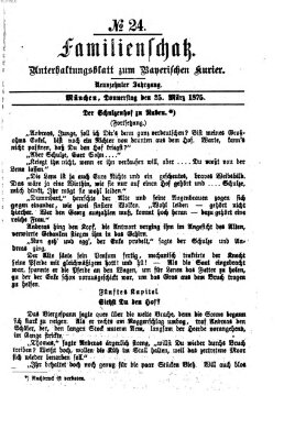 Familienschatz (Bayerischer Kurier) Donnerstag 25. März 1875