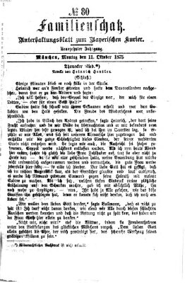 Familienschatz (Bayerischer Kurier) Montag 11. Oktober 1875