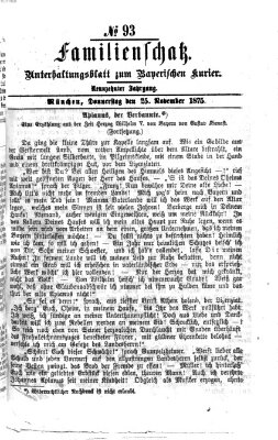 Familienschatz (Bayerischer Kurier) Donnerstag 25. November 1875