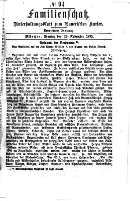 Familienschatz (Bayerischer Kurier) Montag 29. November 1875