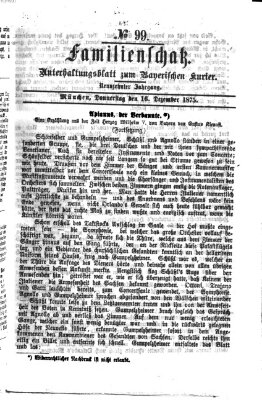 Familienschatz (Bayerischer Kurier) Donnerstag 16. Dezember 1875