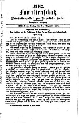 Familienschatz (Bayerischer Kurier) Freitag 24. Dezember 1875