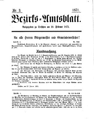 Bezirks-Amtsblatt Freitag 10. Februar 1871