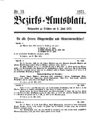 Bezirks-Amtsblatt Freitag 2. Juni 1871