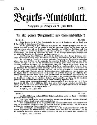 Bezirks-Amtsblatt Freitag 9. Juni 1871