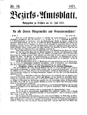 Bezirks-Amtsblatt Samstag 15. Juli 1871