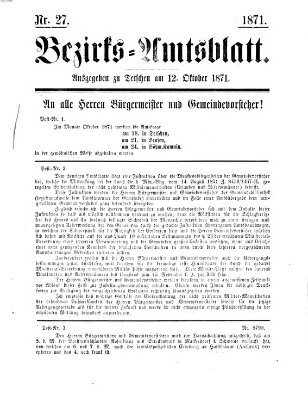 Bezirks-Amtsblatt Donnerstag 12. Oktober 1871