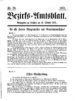 Bezirks-Amtsblatt Montag 16. Oktober 1871