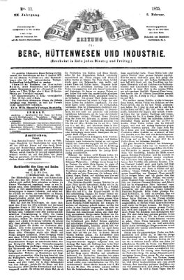 Der Berggeist Freitag 5. Februar 1875