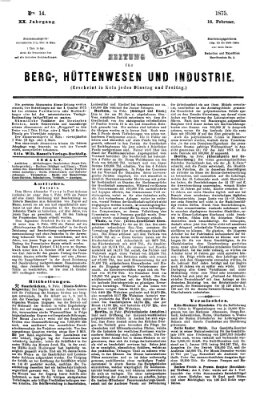 Der Berggeist Dienstag 16. Februar 1875