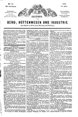 Der Berggeist Freitag 16. April 1875