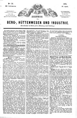 Der Berggeist Dienstag 27. April 1875