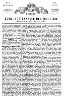 Der Berggeist Freitag 18. Juni 1875