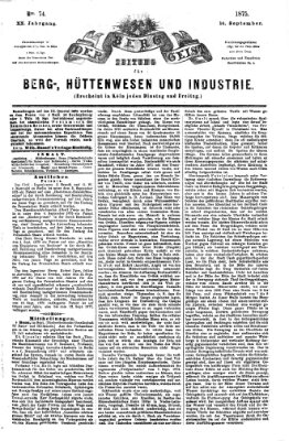 Der Berggeist Dienstag 14. September 1875