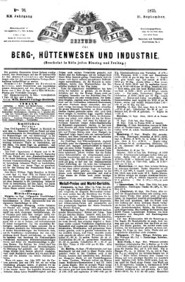 Der Berggeist Dienstag 21. September 1875