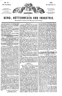 Der Berggeist Dienstag 28. September 1875