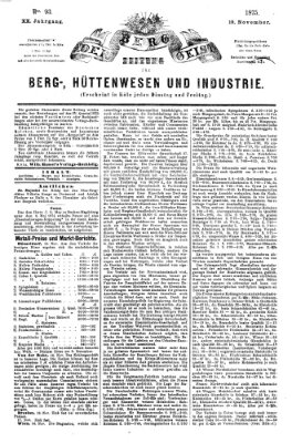 Der Berggeist Freitag 19. November 1875