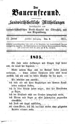 Der Bauernfreund Freitag 15. Januar 1875