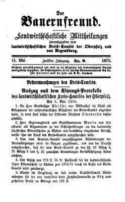 Der Bauernfreund Samstag 15. Mai 1875