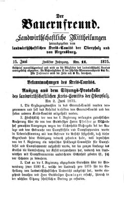 Der Bauernfreund Dienstag 15. Juni 1875