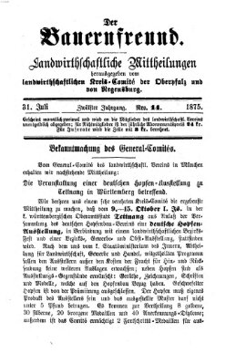 Der Bauernfreund Samstag 31. Juli 1875