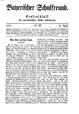 Bayerischer Schulfreund Dienstag 20. April 1875