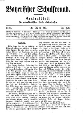 Bayerischer Schulfreund Dienstag 20. Juli 1875