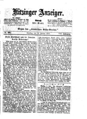 Kitzinger Anzeiger Samstag 13. Februar 1875