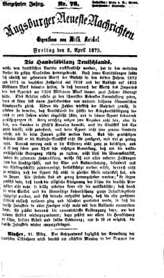 Augsburger neueste Nachrichten Freitag 2. April 1875