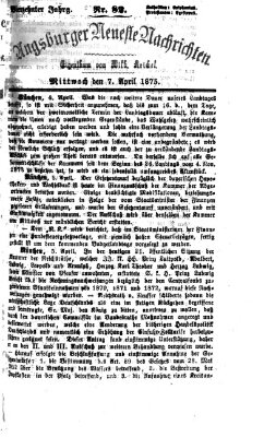 Augsburger neueste Nachrichten Mittwoch 7. April 1875