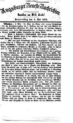 Augsburger neueste Nachrichten Donnerstag 6. Mai 1875