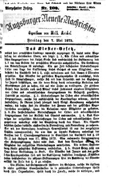 Augsburger neueste Nachrichten Freitag 7. Mai 1875