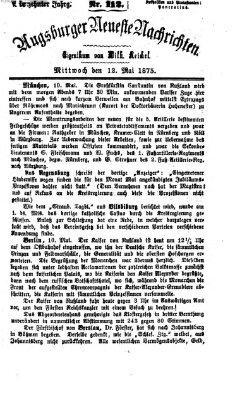 Augsburger neueste Nachrichten Mittwoch 12. Mai 1875