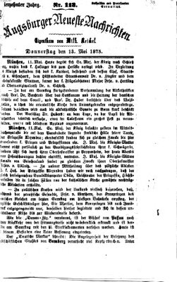 Augsburger neueste Nachrichten Donnerstag 13. Mai 1875