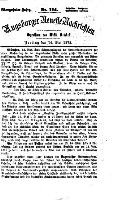 Augsburger neueste Nachrichten Freitag 14. Mai 1875