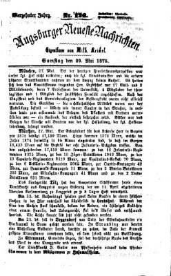 Augsburger neueste Nachrichten Samstag 29. Mai 1875