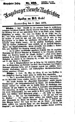 Augsburger neueste Nachrichten Donnerstag 3. Juni 1875