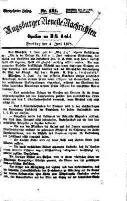 Augsburger neueste Nachrichten Freitag 4. Juni 1875